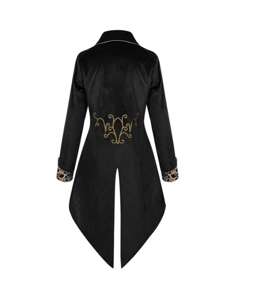Steampunk Gild Trim Long Coat Luxury Uniform Cosplay Halloween Costume