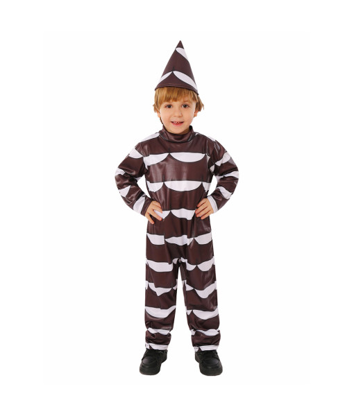 Kids ChIldren Chocolate Outfit Halloween Stage Costume