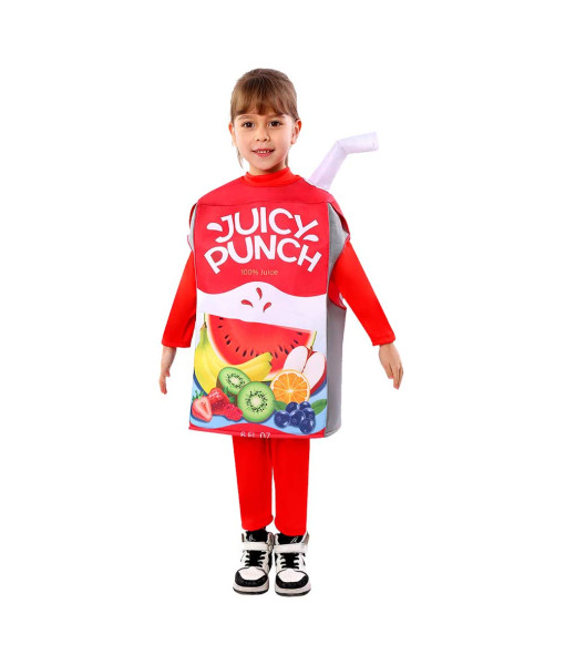 Kids Children Juice Box Funny Overalls Halloween Costume