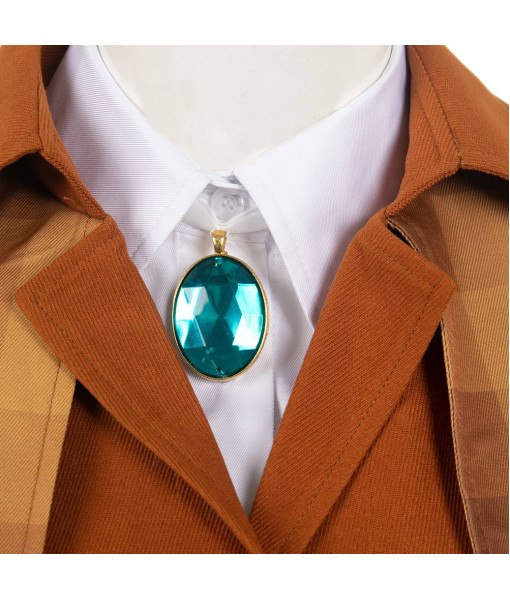 Women Brown Profrssional Detective Outfit Fullset Fantasy Halloween Costume