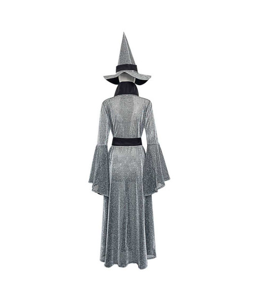 Women Medieval Trumpet Sleeve Long Dress Evil Witch Halloween Costume