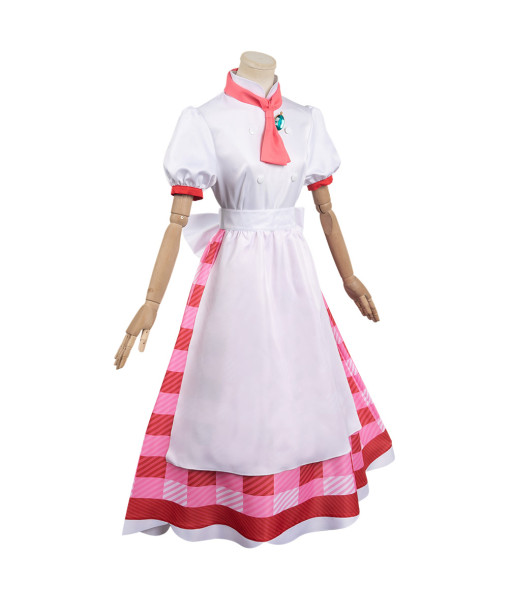 Women Pink Bakery Professional Confectioner Princess Dress Halloween Costume