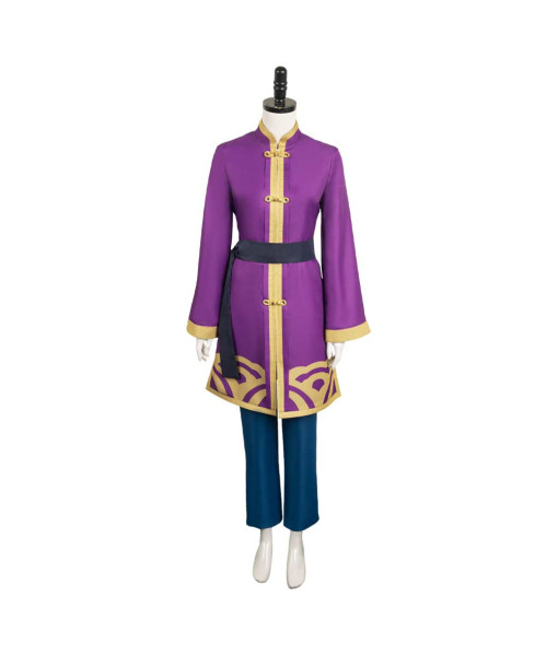 Women Purple Outfit Fullset Martial Artist Halloween Costume