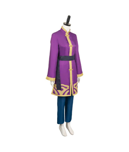 Women Purple Outfit Fullset Martial Artist Halloween Costume