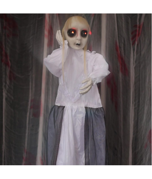 Haunted House Horror Voice-Controlled Hanged Ghost Electric Pendant Decoration Halloween Prop