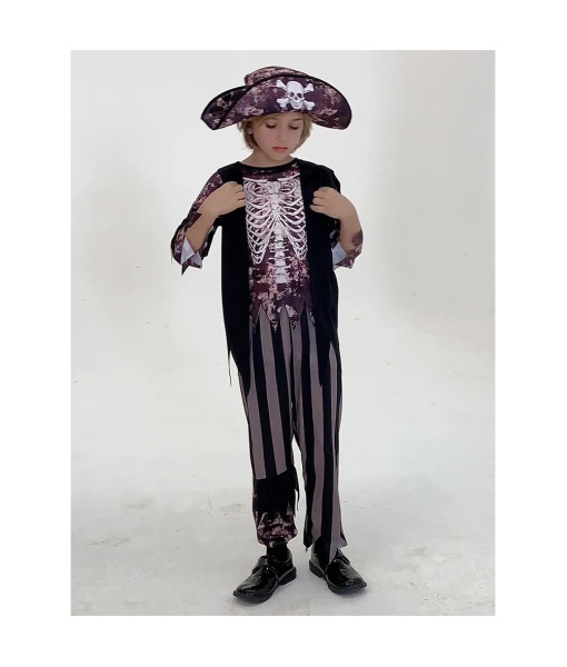 Kids Children Boy Printed Outfit Pirate Halloween Costume