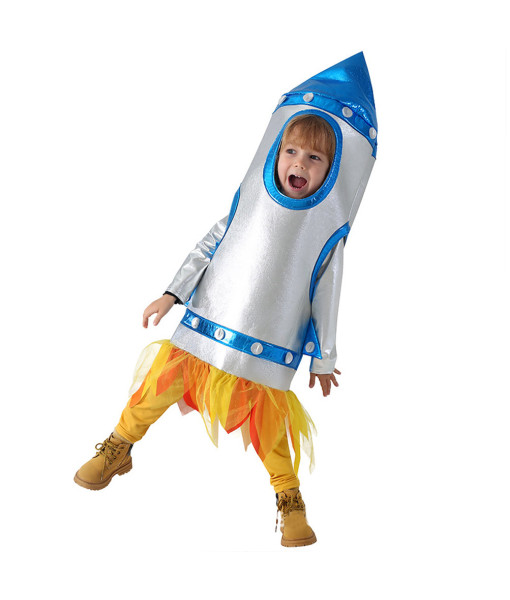 Kids Children Rocket Overalls Space Halloween Stage Costume
