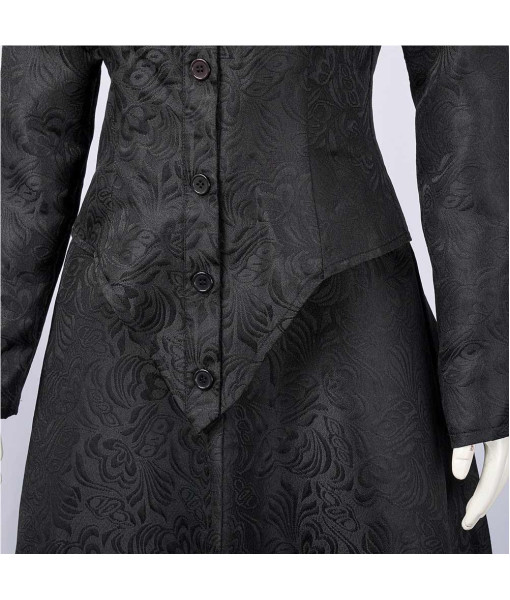 Women Fantasy Witch Dark Pattern Outfit Fullset Halloween Stage Costume