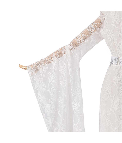 Women Medieval Renaissance White Dress Elf Fantasy Long Dress Halloween Stage Costume