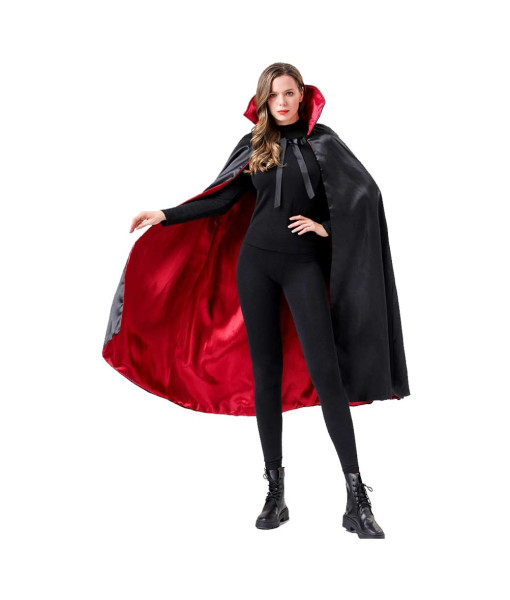 Adult Black Clock Vampire Noble Cape Fantasy Halloween Costume