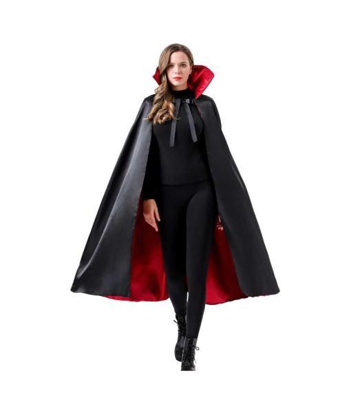 Adult Black Clock Vampire Noble Cape Fantasy Halloween Costume