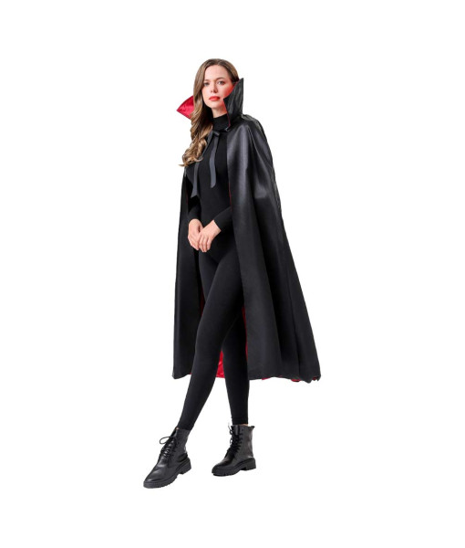 Adult Black Clock Vampire Noble Cape Fantasy Halloween Costume