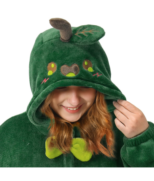 Adult Green Onesie Avocado Pajamas Halloween Costume