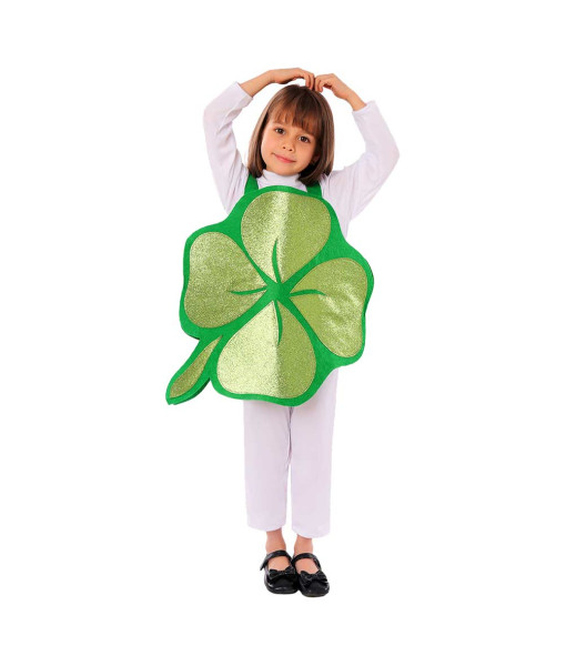 Kids Children Irish Four Leaf Clover Smock St. Patrick's Day Halloween Costume