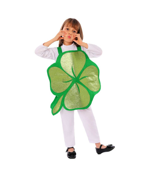 Kids Children Irish Four Leaf Clover Smock St. Patrick's Day Halloween Costume