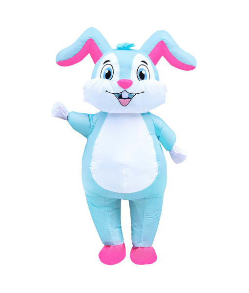 Adult Blue Easter Bunny Inflatable Suit Halloween Costume