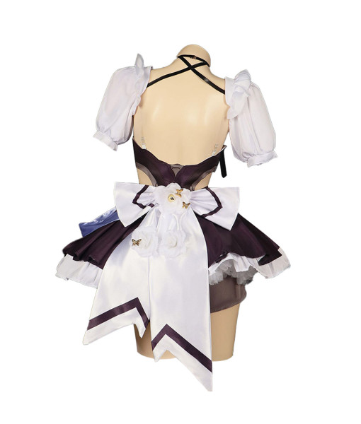 Women White French Maid Short Skirt Sexy Outfit Halloween Costume