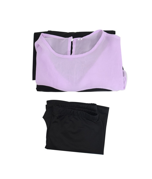 Women Purple Black Long Dress Witch Fantasy Halloween Costume