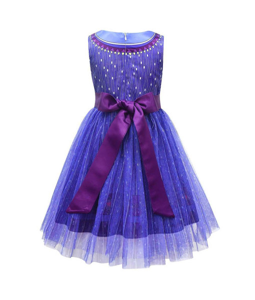 Princess Girl Purple Mesh Dress Kids Halloween Costume