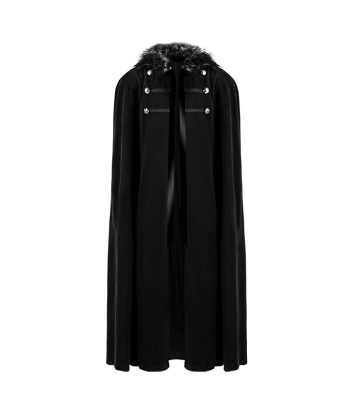 Red Black Steampunk Retro Cape Woolen Coat Cloak Halloween Costume