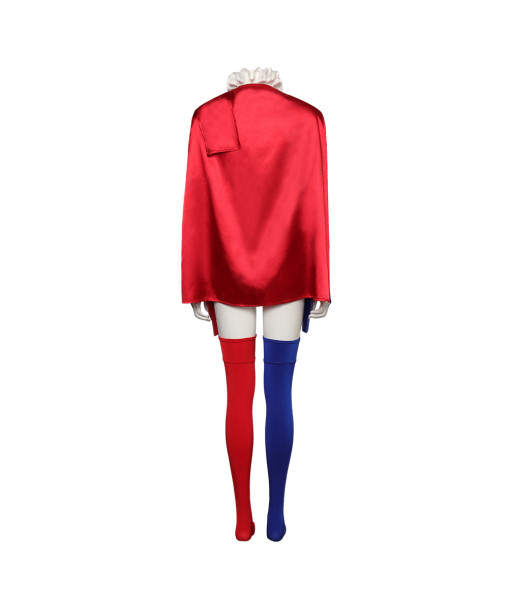 Women Blue Red Clown Jester Sexy Outfit Halloween Costume