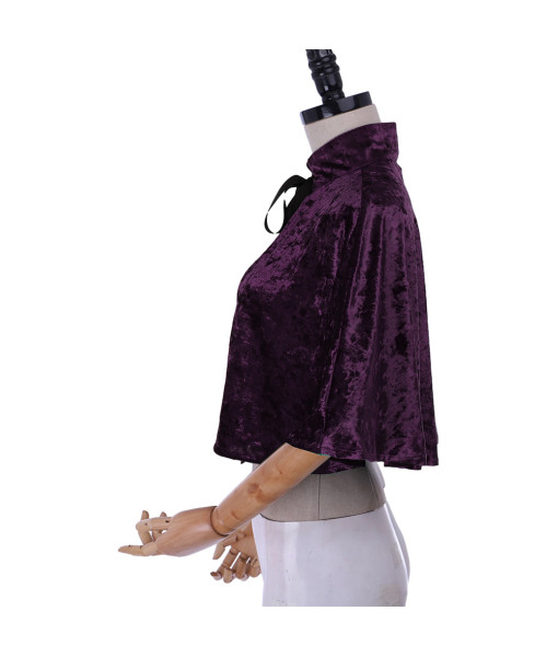 Adult Victorian Velvet Short Shawl Halloween Costume