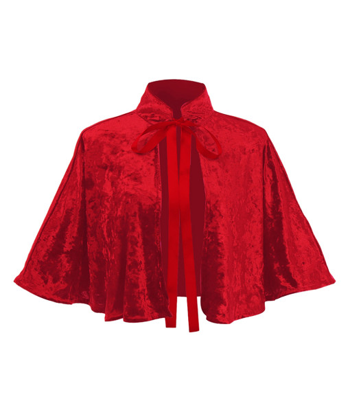 Adult Victorian Velvet Short Shawl Halloween Costume