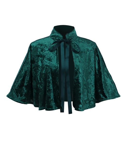 Adult Victorian Velvet Short Shawl Halloween Costume