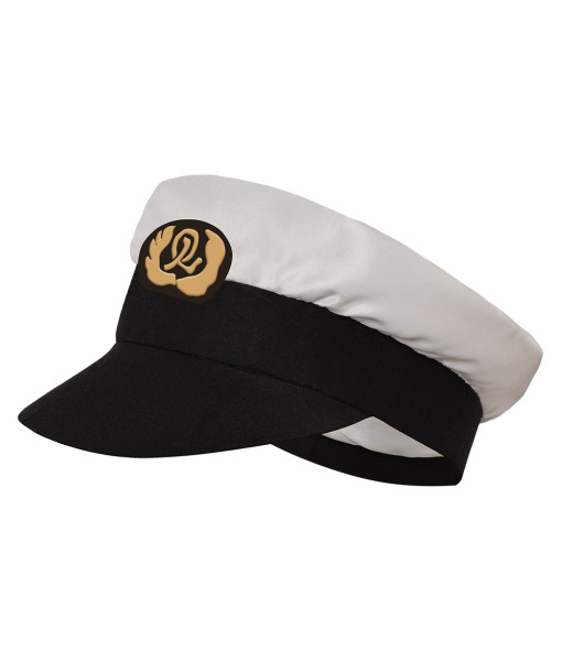 Adult Ship Captain Navy White Hat Halloween Costume Accessories