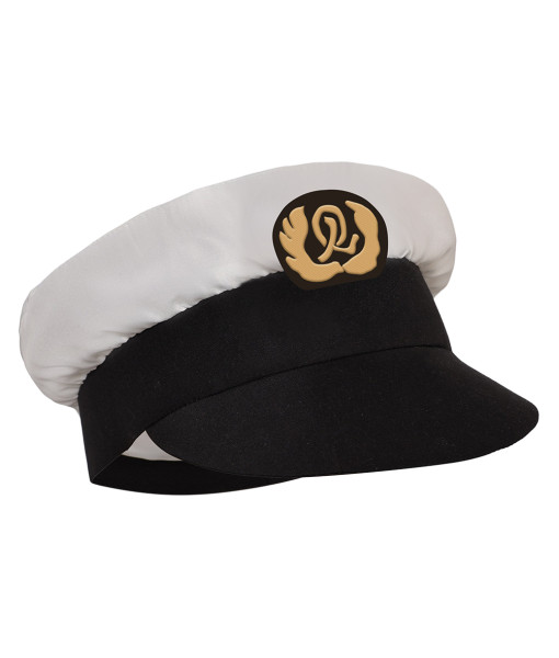 Adult Ship Captain Navy White Hat Halloween Costume Accessories