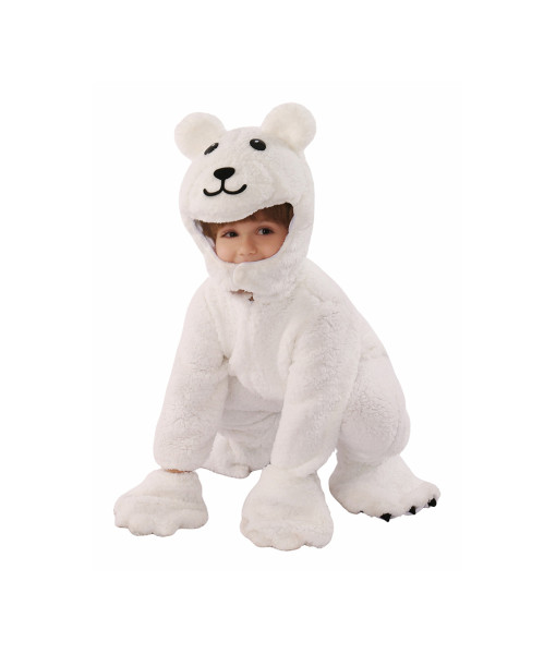 Kids Children Animal White Bear Onesie Pajamas Halloween Costume