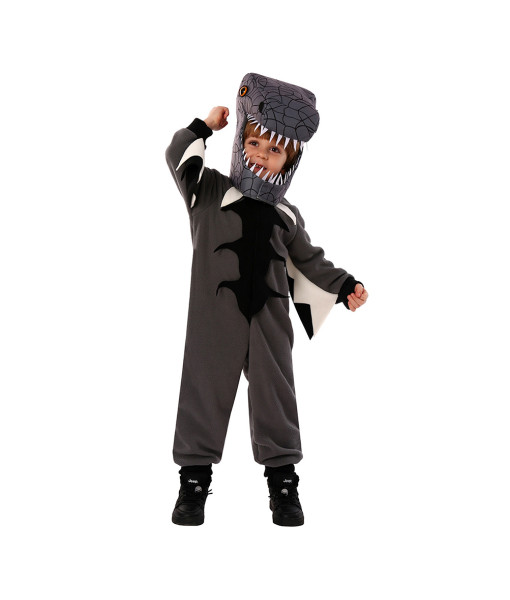 Kids Children Dinosaur Black Jumpsuit Animal Onesie Halloween Costume