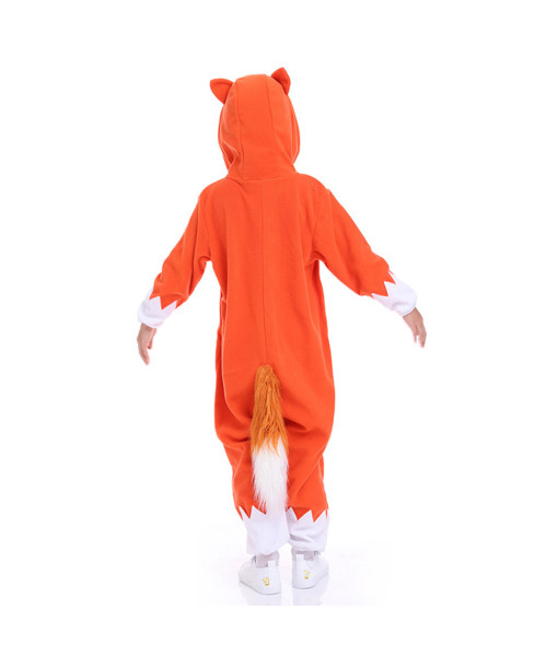 Kids Children Fox Animal Pajamas Comfy Onesie Halloween Stage Costume