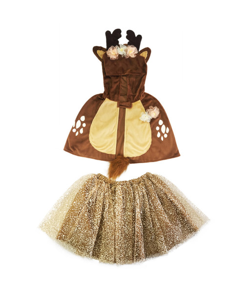 Kids Children Girl Animal Chirstmas Reindeer Brown Tutu Skirt Halloween Costume