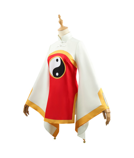 Women Chinese Bagua Taoist Exorcist Long Sleeve Outfit Halloween Costume