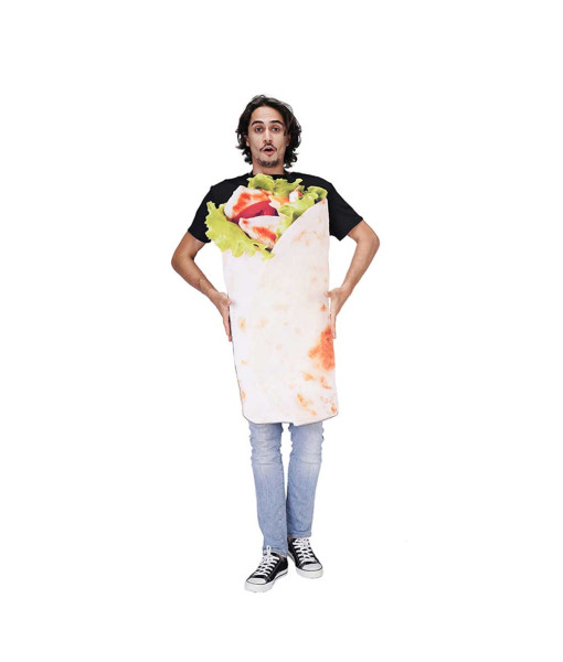 Adult Couple Funny Food Pizza Roll Overall Halloween Costume