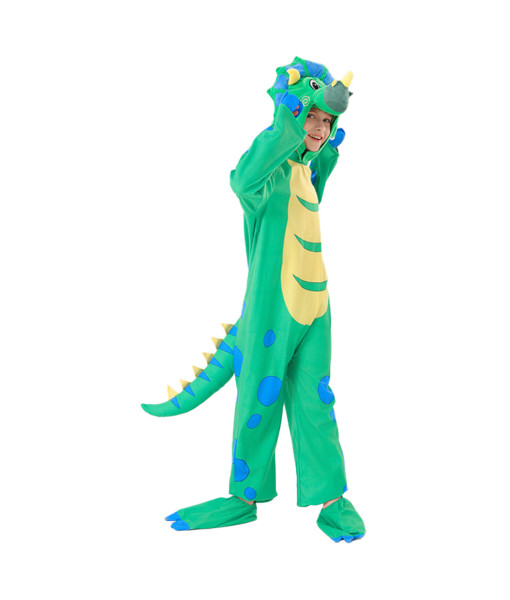 Kids Children Animal Green Onesie Dinosaur Jumpsuit Halloween Costume