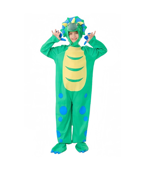Kids Children Animal Green Onesie Dinosaur Jumpsuit Halloween Costume