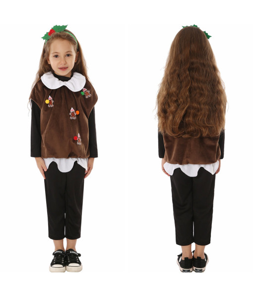 Kids Children Candy Chocolate Biscuit Outfit Christmas Halloween Costume