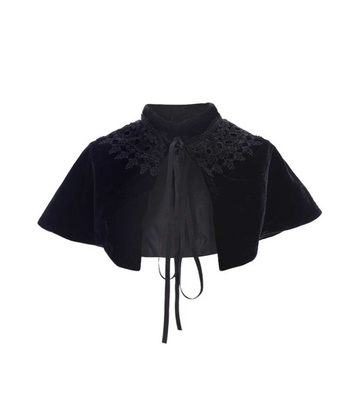 Women 18th Century Victorian Short Cape with Lace Shawl Halloween Costume