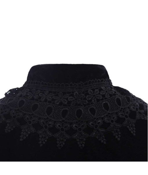 Women 18th Century Victorian Short Cape with Lace Shawl Halloween Costume