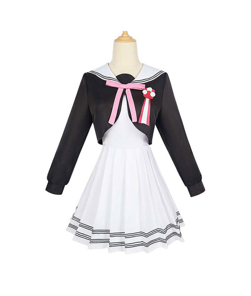 Women Black School Uniform Sail Suit White Skirt Halloween Costume