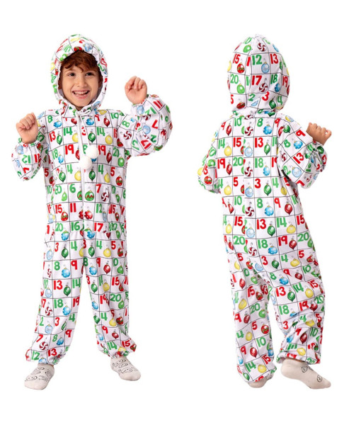 Kids Children Funny Jumpsuit Sudoku Pajamas Halloween Costume