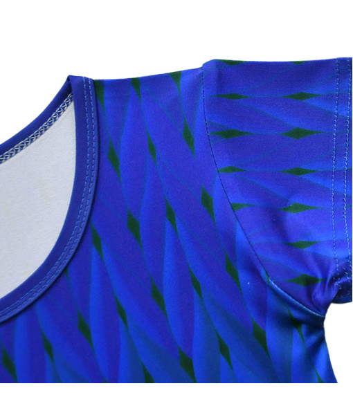 Fairy Green Gradient Color Ruffle Dress Fantasy Kids Halloween Costume