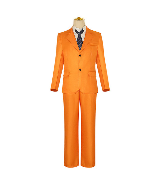 Men 80s Reyro Orange Suit Halloween Costume