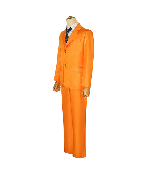 Men 80s Reyro Orange Suit Halloween Costume