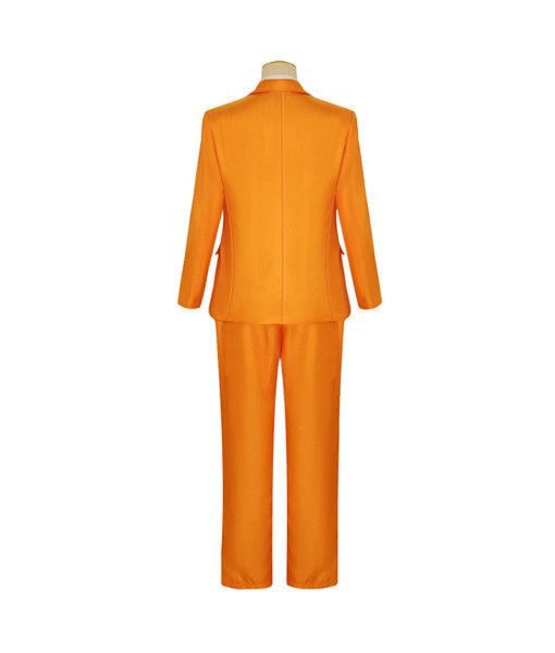 Men 80s Reyro Orange Suit Halloween Costume