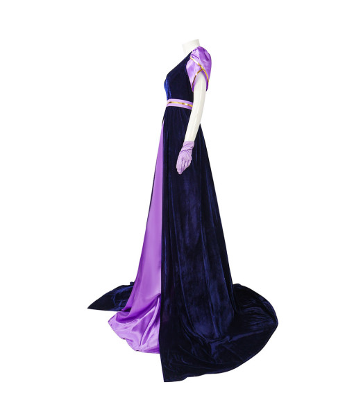 Women 18th Century Victorian Style Formal Purple Long Dress Halloween Costume