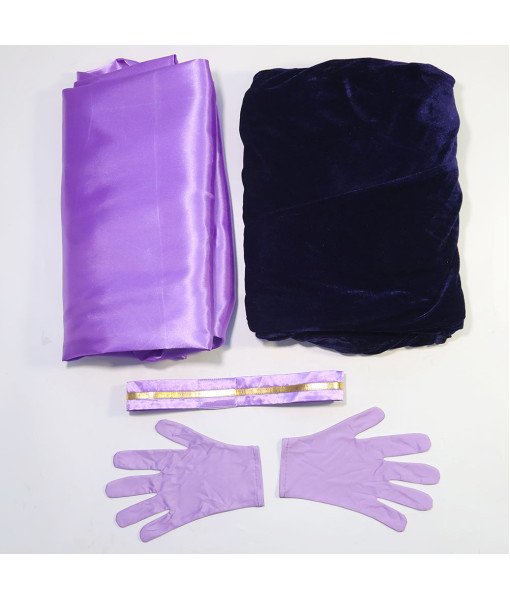 Women 18th Century Victorian Style Formal Purple Long Dress Halloween Costume