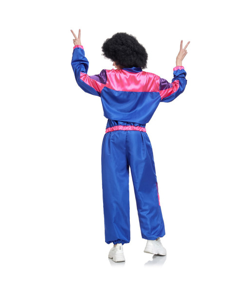 1980s Hip Hop Pink Strip Tracksuit Women Halloween Costume